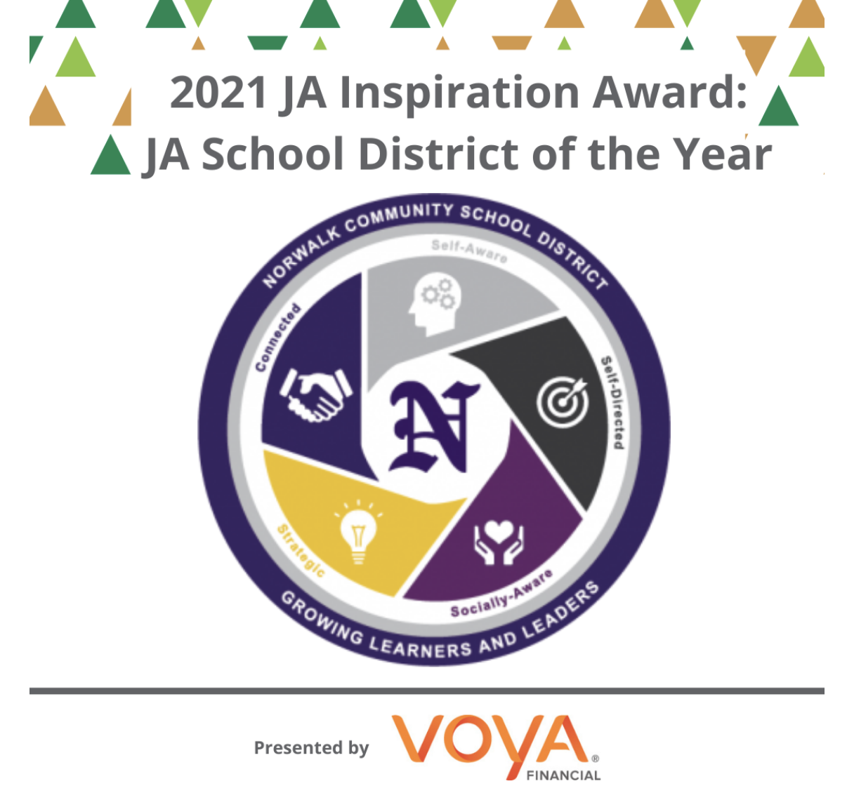 Norwalk Selected as the 2021 JA School District of the Year – Norwalk